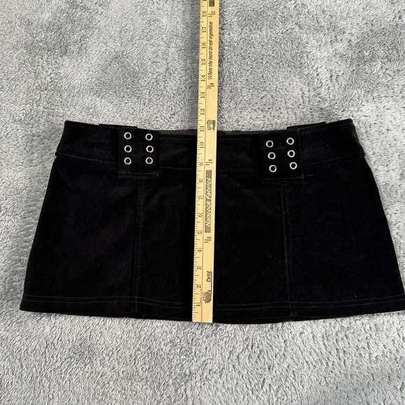 Vintage Y2K Lip Service Black Mini Skirt Gothic Fetish Medium Witchy USA Grunge - Picture 7 of 13